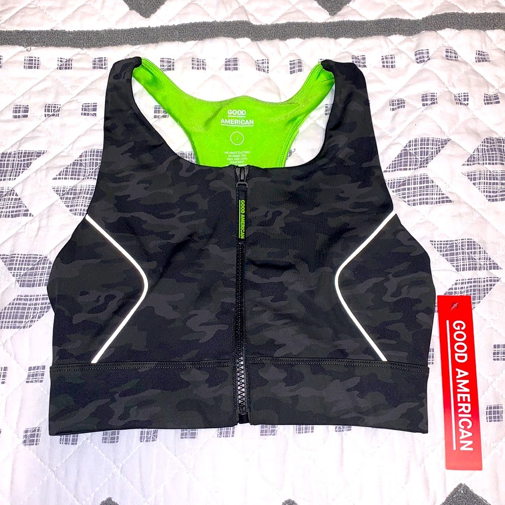 Good American Camo Sports Bra